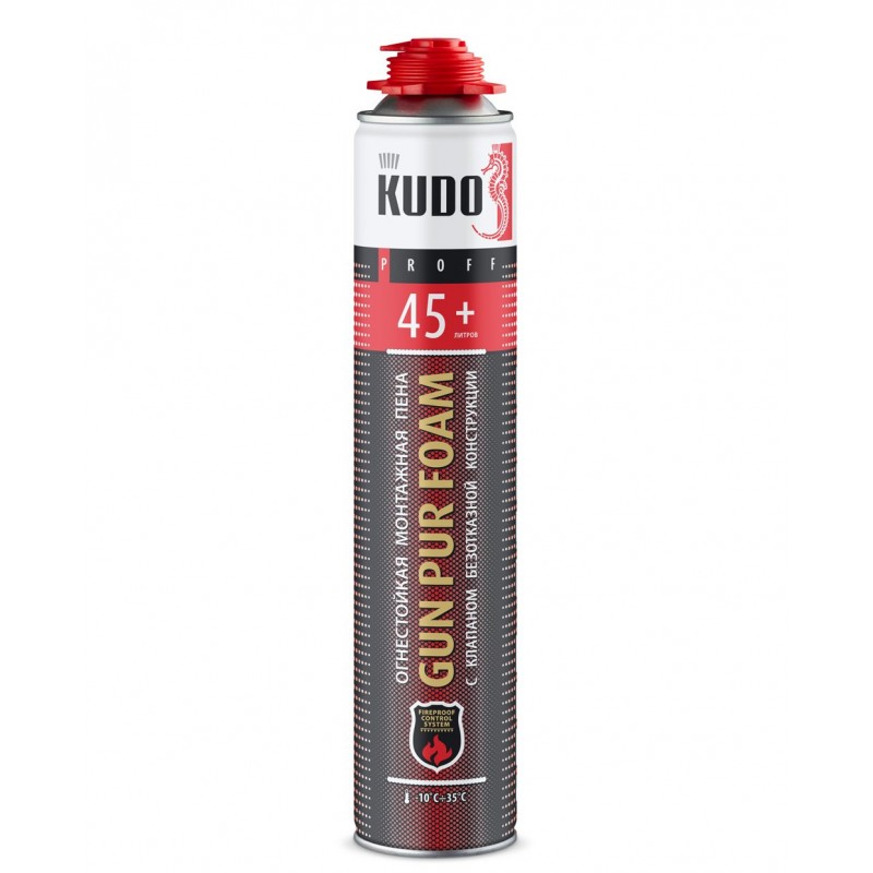 Пена монтажная огнеупорная KUDO 45+ (1000мл) 