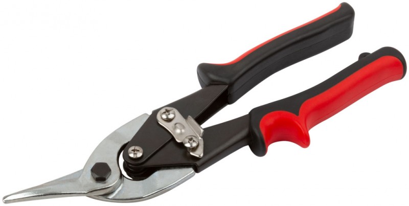 Ножницы по металлу "Aviation" усиленные, прорезиненные ручки, левые 250мм 41471