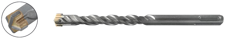 10х310 Бур SDS+ Профи, крестообразная вставка, двойная спираль (Fit) 33079